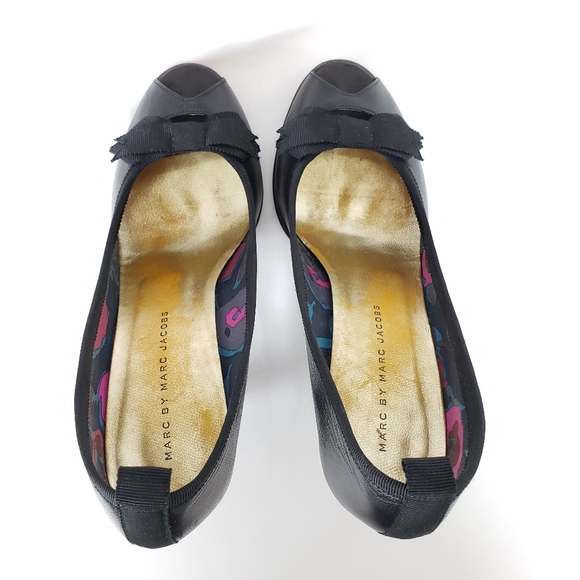 Marc by Marc Jacob's Black Open Toe Pumps - Picture 13 of 16
